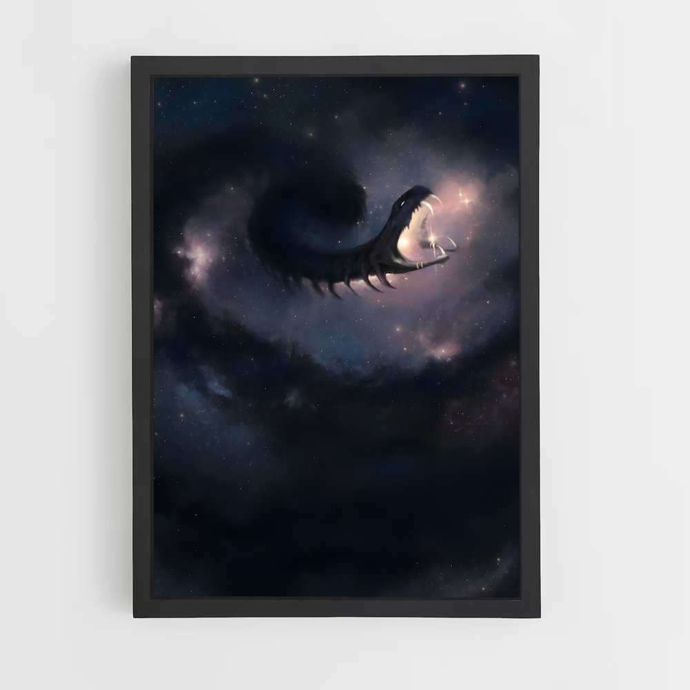 Poster Dragon des Étoiles – affiche Art spatial (vue 2)